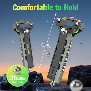 🔥Limited-Time 50% OFF✨Professional Telescopic Aluminum Alloy Auto-Loading Slingshot Full Kit (200 Steel Balls)