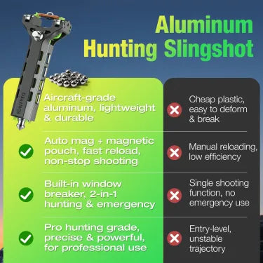 🔥Limited-Time 50% OFF✨Professional Telescopic Aluminum Alloy Auto-Loading Slingshot Full Kit (200 Steel Balls)