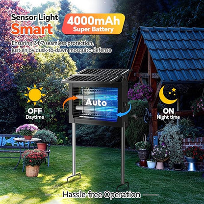 Solar Mosquito Killer Lamp 4500V for Patio & Garden